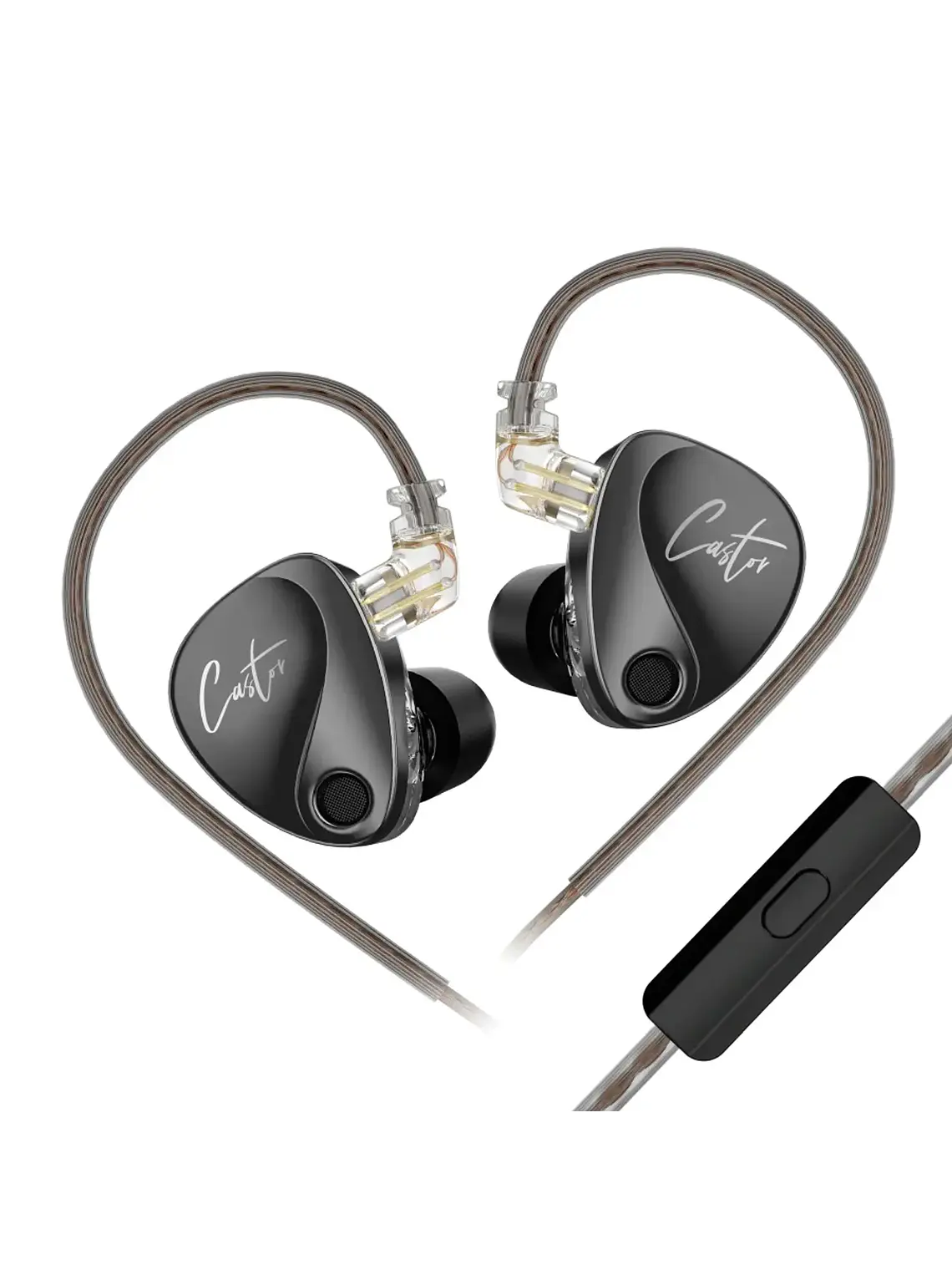 Audífono Negro CASTOR bass ver-mic KZ 1