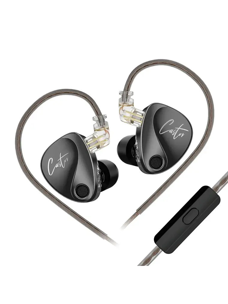 Audífono Negro CASTOR bass ver-mic KZ 1