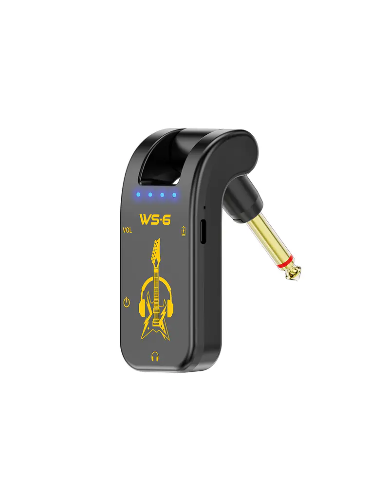 Mini amplificador de audífonos para guitarra WS-6 1