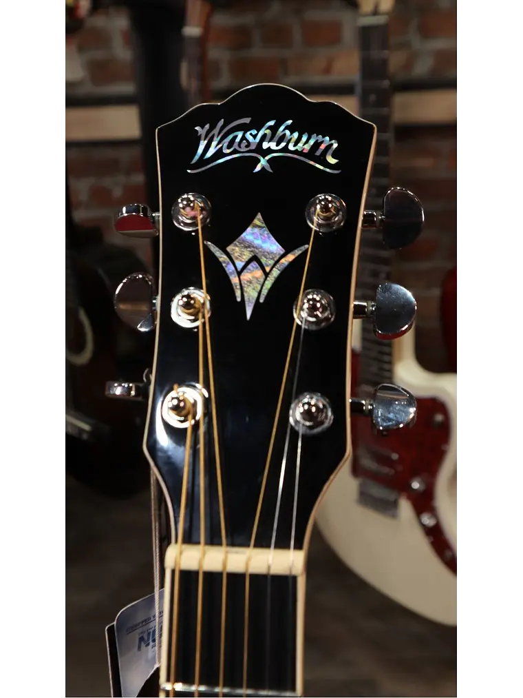 [REMATE] GUITARRA ELECTROACUSTICA EA12B NEGRA WASHBURN  2