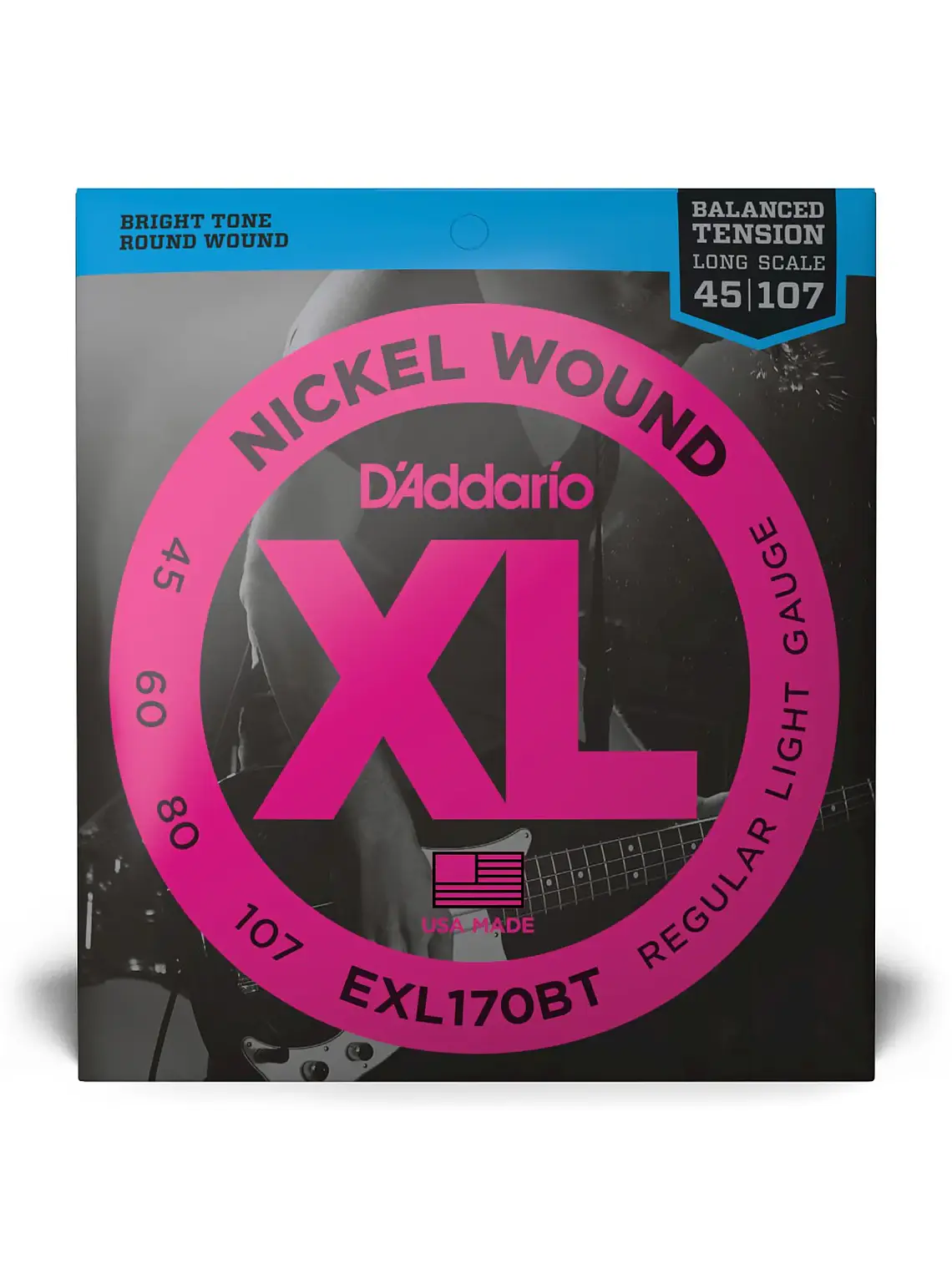 Cuerdas para bajo de 4 cuerdas D'Addario EXL170BT .045-.107 1