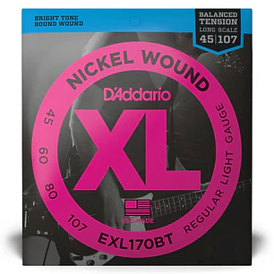 Cuerdas para bajo de 4 cuerdas D'Addario EXL170BT .045-.107