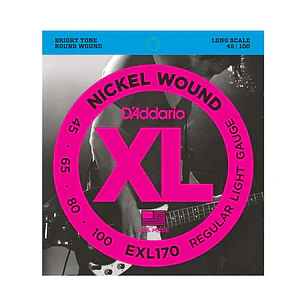 Cuerdas para bajo de 4 cuerdas D'Addario EXL170 .045-.100