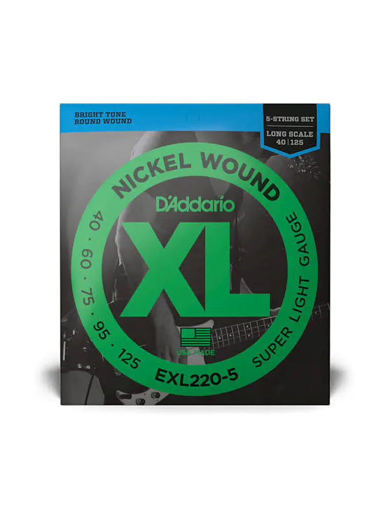 Cuerdas para bajo de 5 cuerdas D'Addario EXL220-5 .040-.125 1
