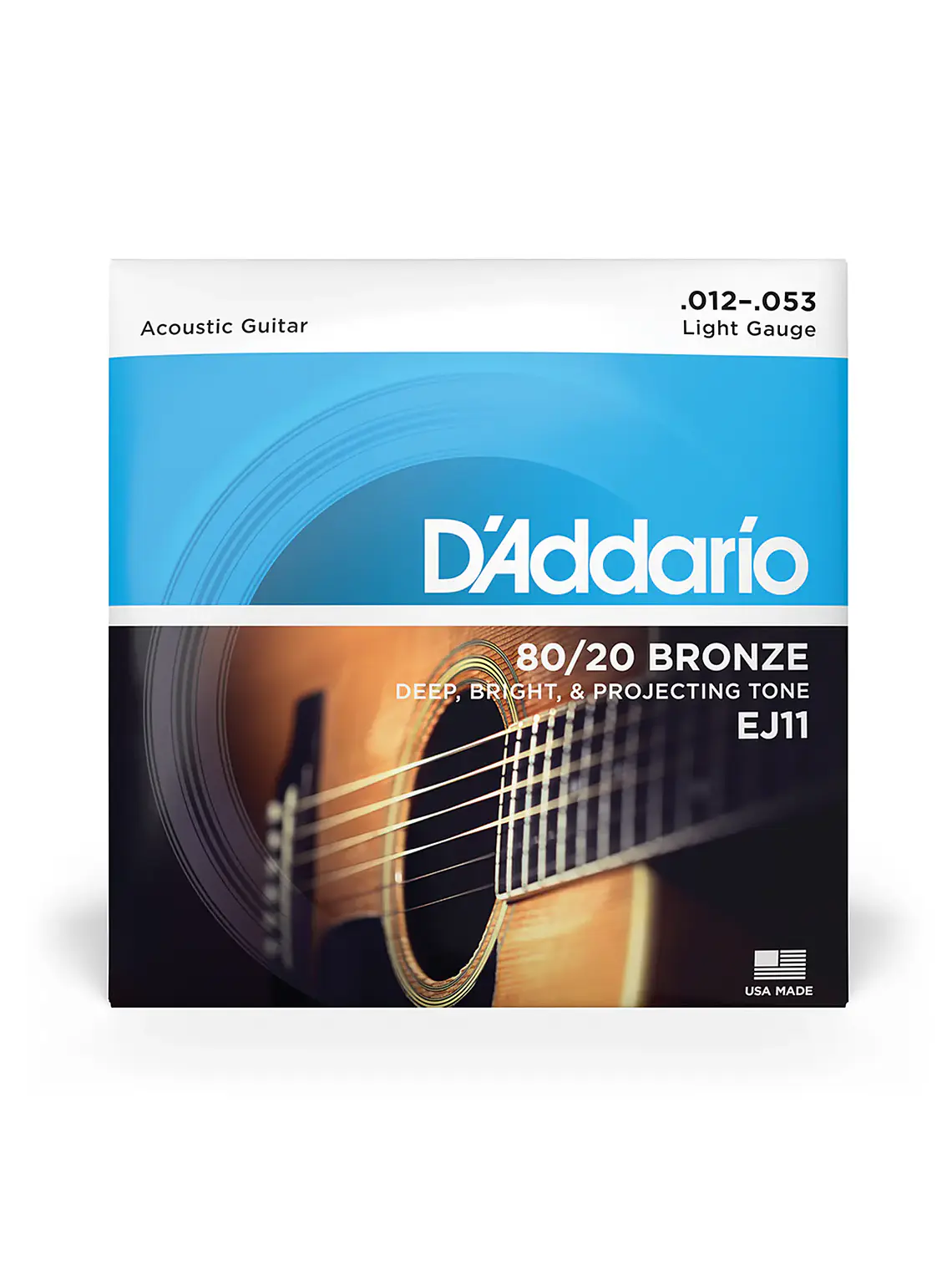 EJ11 Cuerdas Guitarra Acústica Bronze .012-.053 set 6 cuerdas D'Addario 1