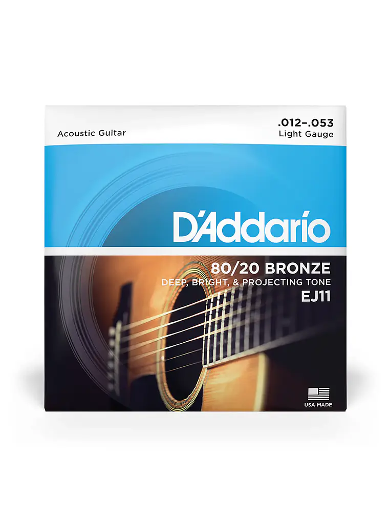EJ11 Cuerdas Guitarra Acústica Bronze .012-.053 set 6 cuerdas D'Addario 1
