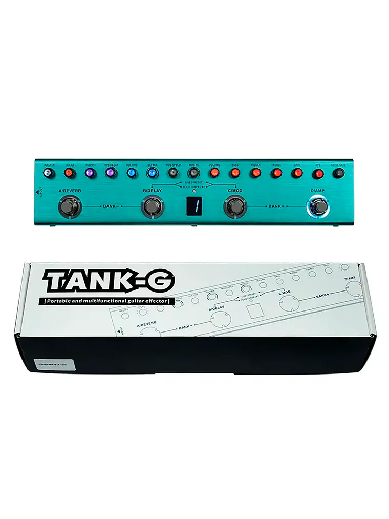 M-VAVE Tank G - Pedalera Multiefectos e interfaz para guitarra 1
