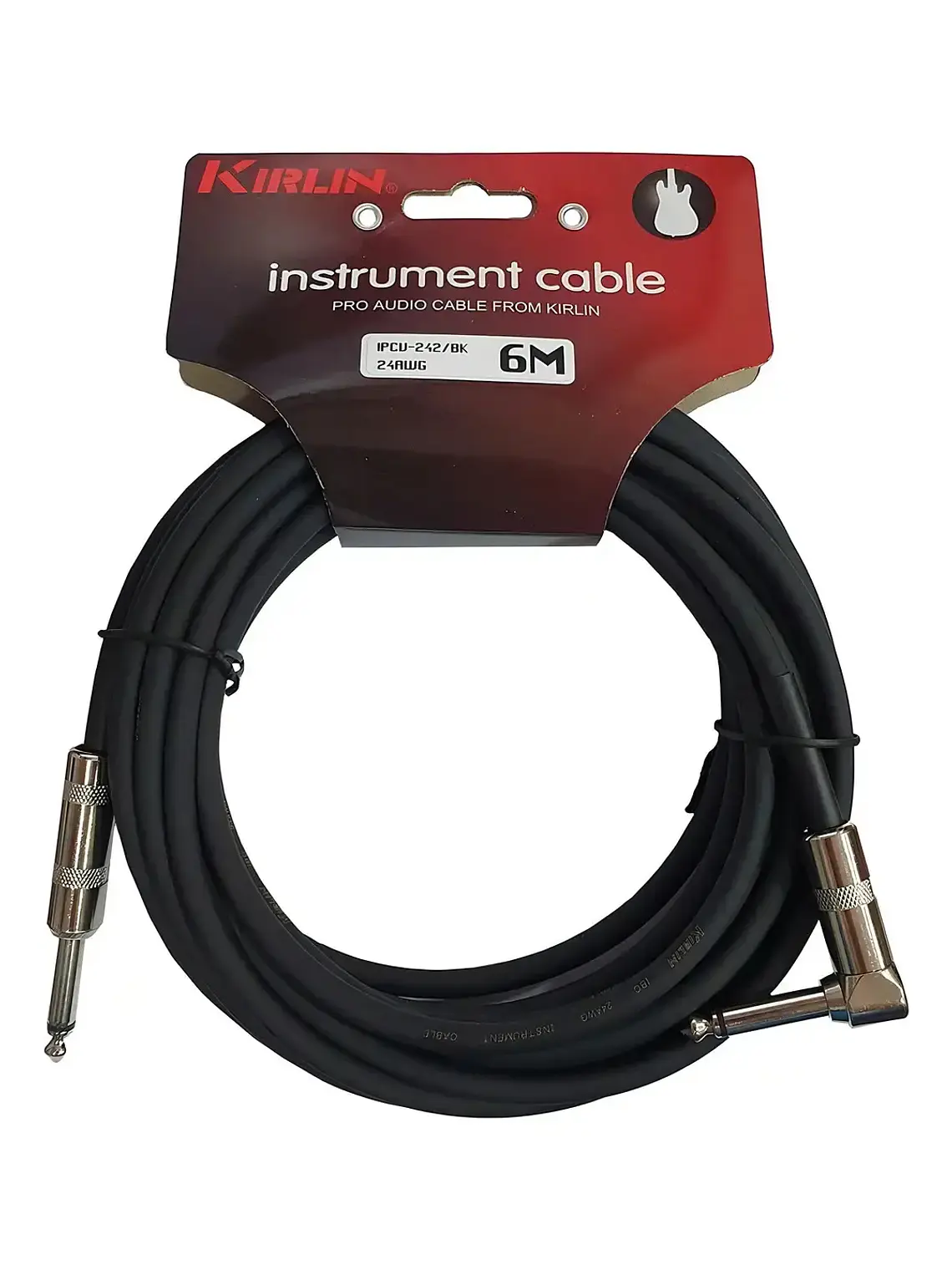 Cable para guitarra Kirlin 6M IPCV-242-6 (Conector L) 1