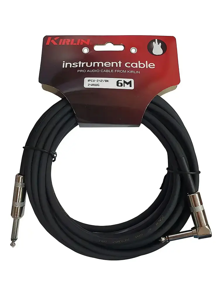 Cable para guitarra Kirlin 6M IPCV-242-6 (Conector L) 1