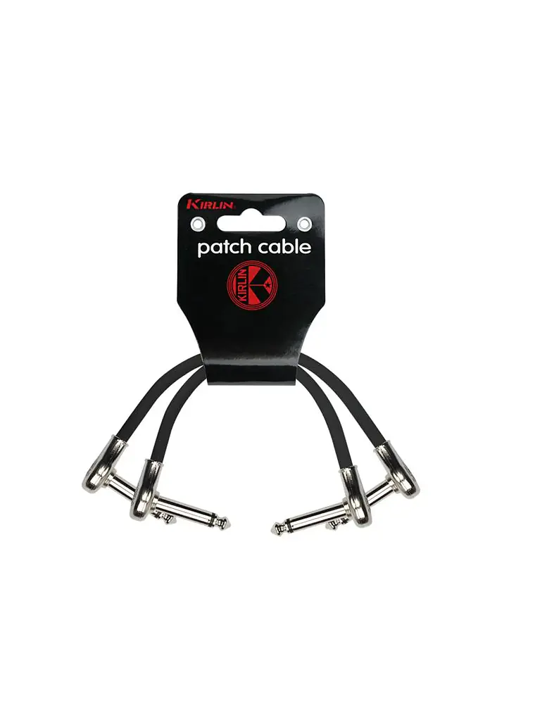 Pack 2 Patch Cable Pedal 0,3M Ángulo Kirlin 1