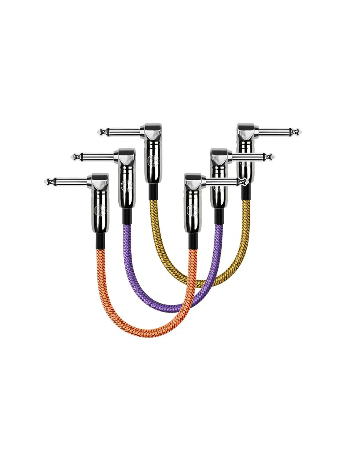 Pack 3 Patch Cable Pedal 30 CM Ángulo Kirlin 1