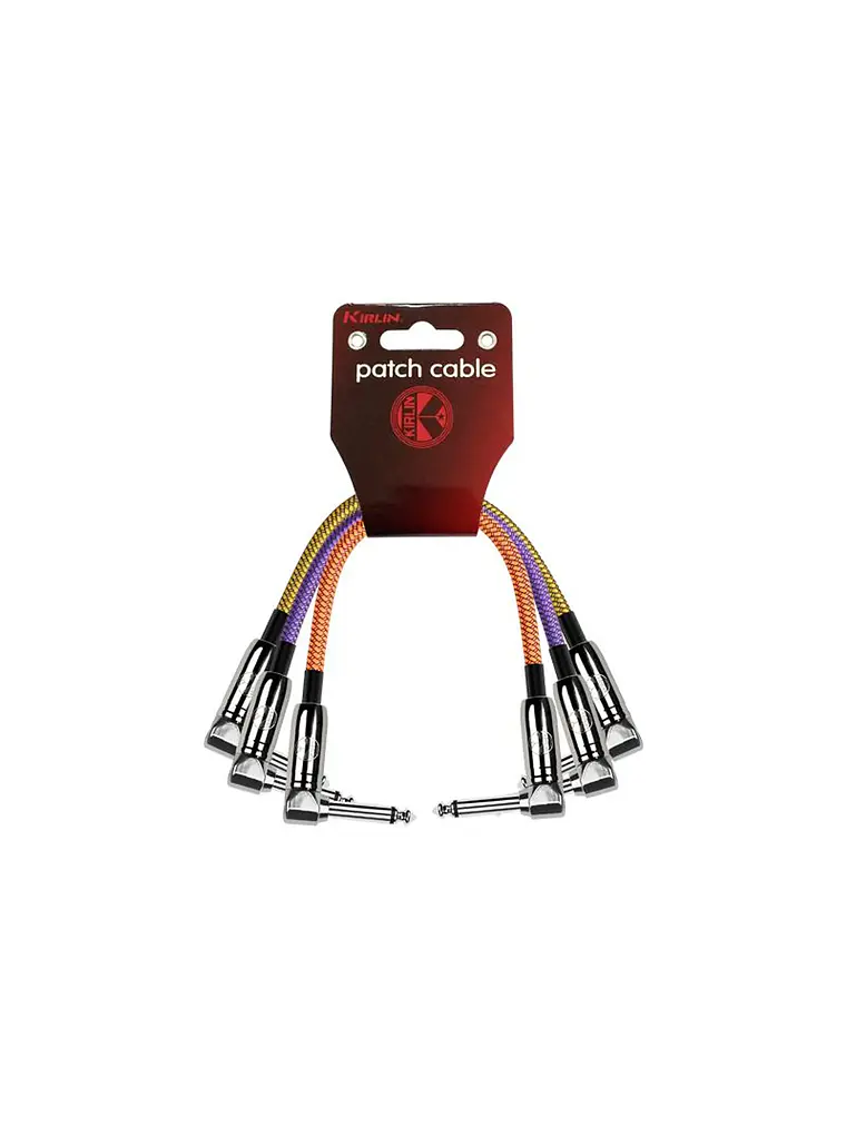 Pack 3 Patch Cable Pedal 30 CM Ángulo Kirlin 2