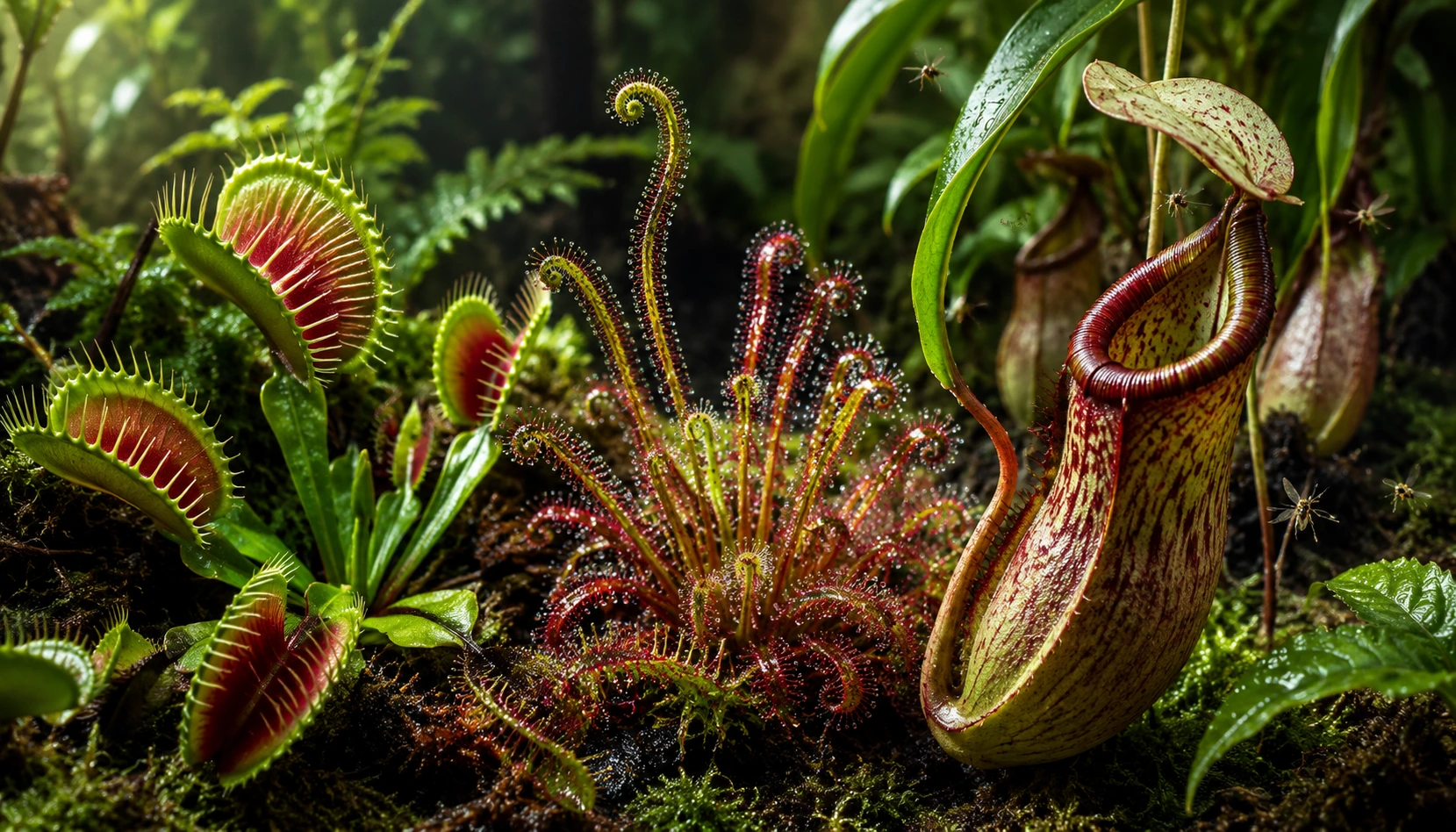 Plantas Carnívoras Tipos de Captura: Desde Trampas Pegajosas hasta Jarros Gigantes