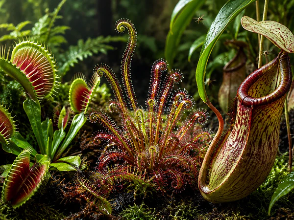 Plantas Carnívoras Tipos de Captura: Desde Trampas Pegajosas hasta Jarros Gigantes