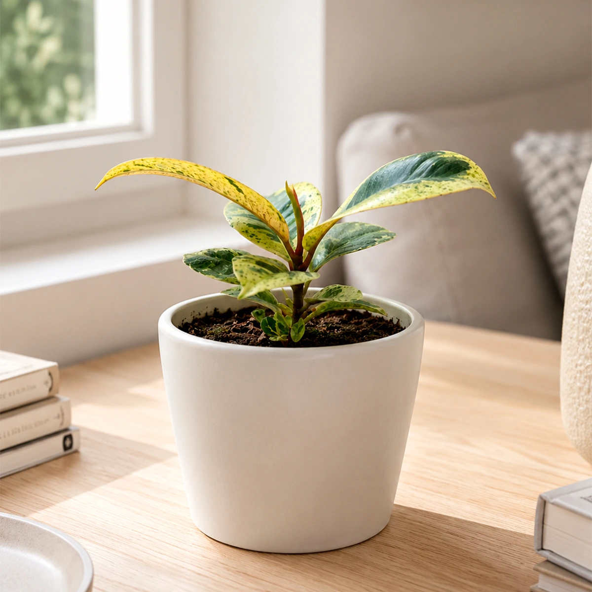 Gomero Shivereana (Ficus Elastica Shivereana)