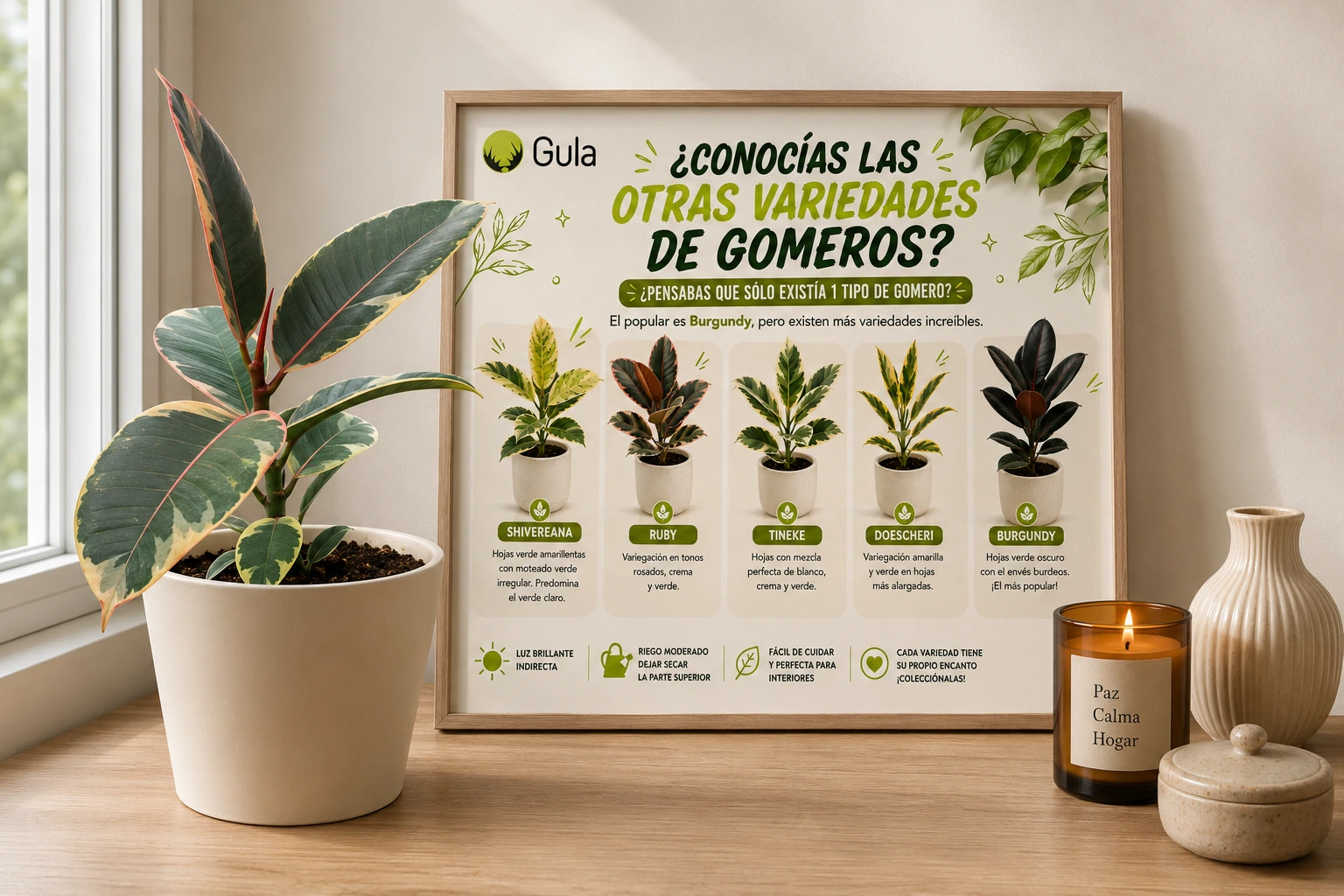 Gomeros o Ficus Elástica: Plantas de Interior Resistentes, Elegantes y Fáciles de Cuidar