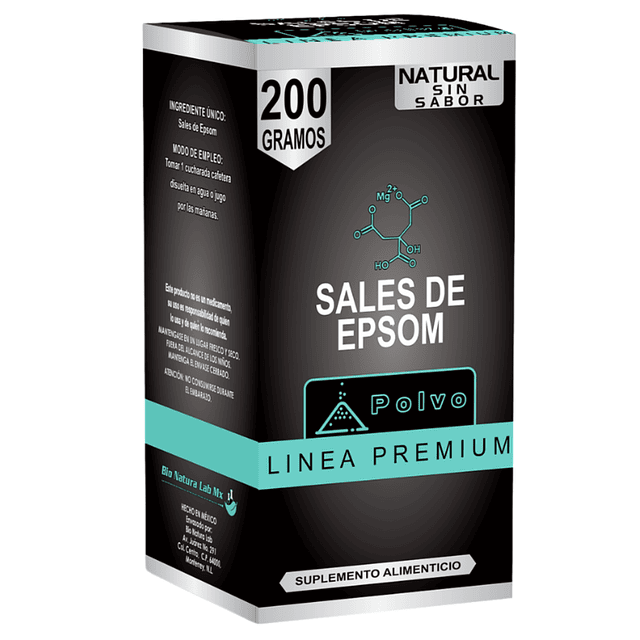 SALES DE EPSOM SABOR NATURAL 200 GR 
