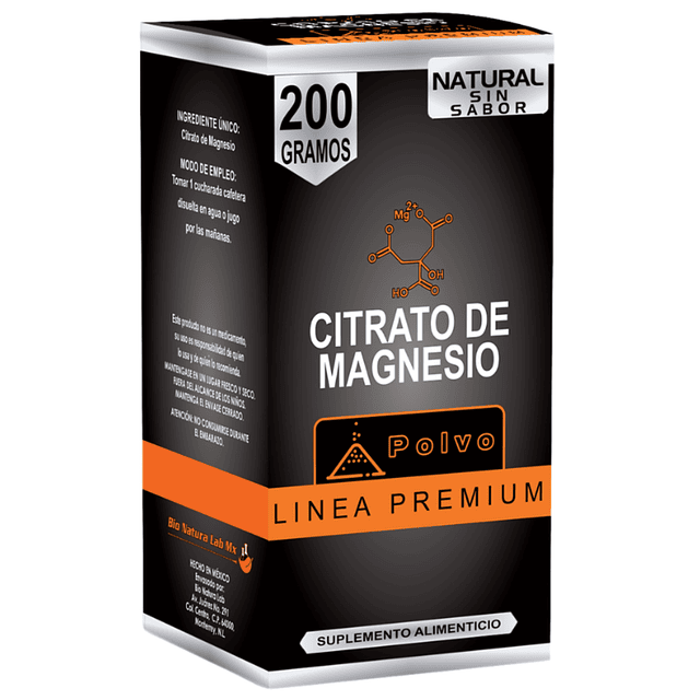 CITRATO DE MAGNESIO SABOR NATURAL 200 GR 