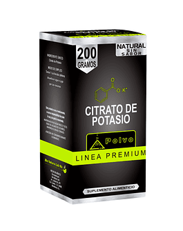 CITRATO DE POTASIO SABOR NATURAL 200 GR