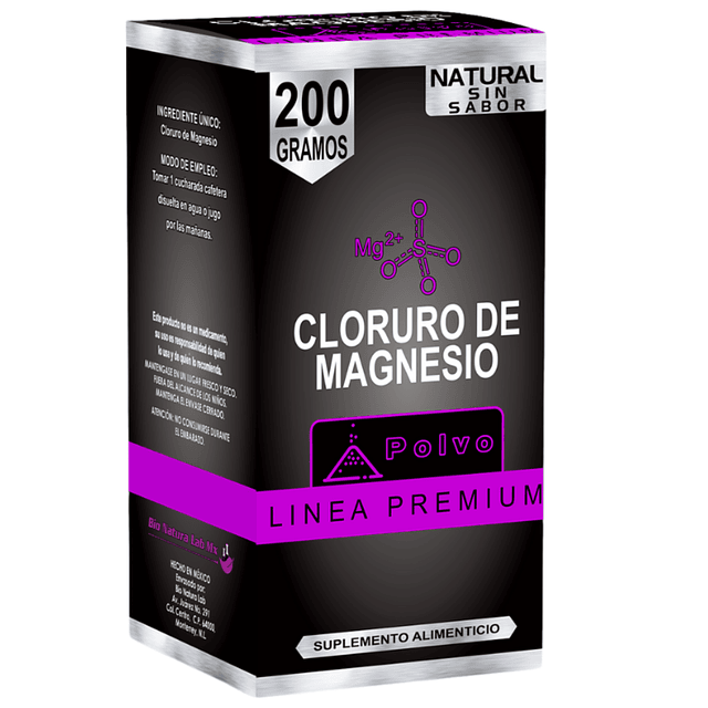  CLORURO DE MAGNESIO SABOR NATURAL 200 GR 