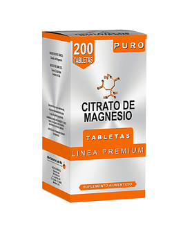 CITRATO DE MAGNESIO 200 TABLETAS