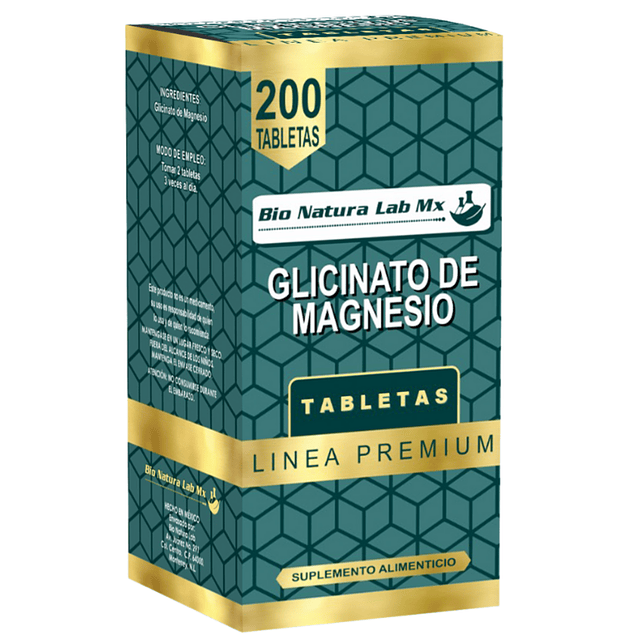 GLICINATO DE MAGNESIO 200 TABLETAS