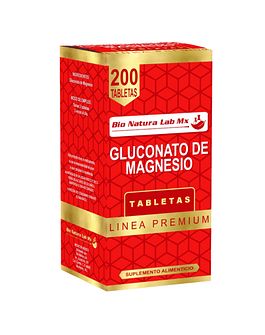 GLUCONATO DE MAGNESIO 200 TABLETAS
