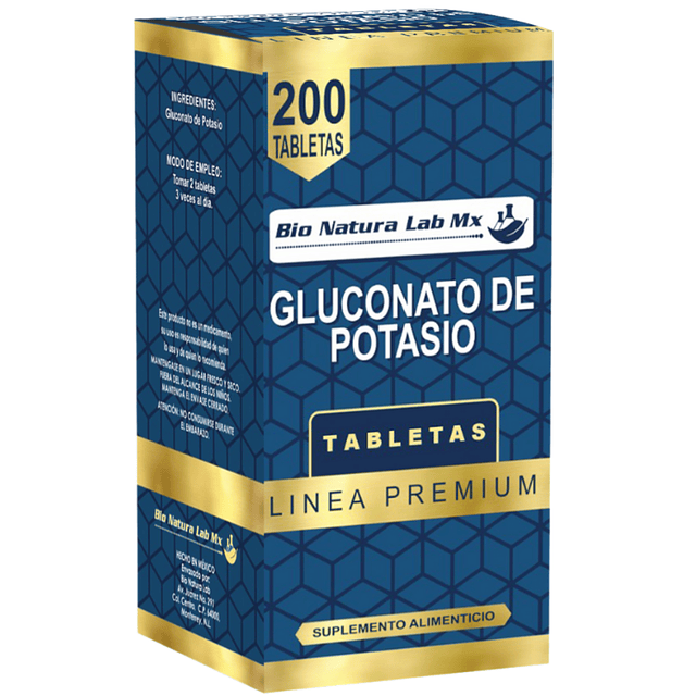 GLUCONATO DE POTASIO 200 TABLETAS