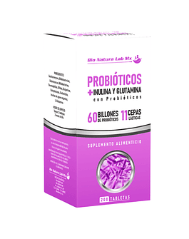  PROBIÓTICOS + INULINA Y GLUTAMINA 200 TABLETAS