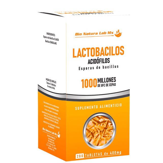 LACTOBACILOS + ACIDOFILOS 200 TABLETAS