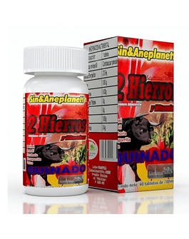 2 HIERROS QUINADO CON 60 TABLETAS