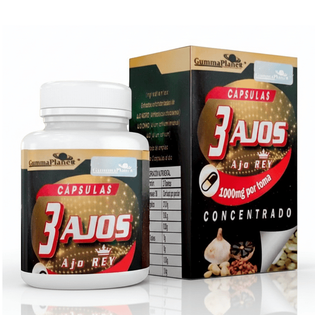 3 AJOS 60 CÁPSULAS AJO REY 1000 MG