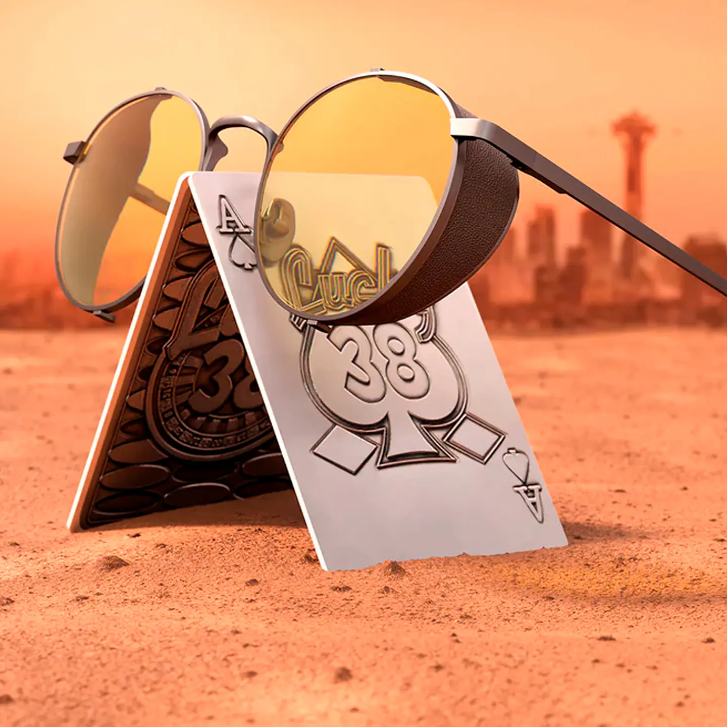 Fallout Lucky 38 New Vegas Alloy Amber Bundle 6