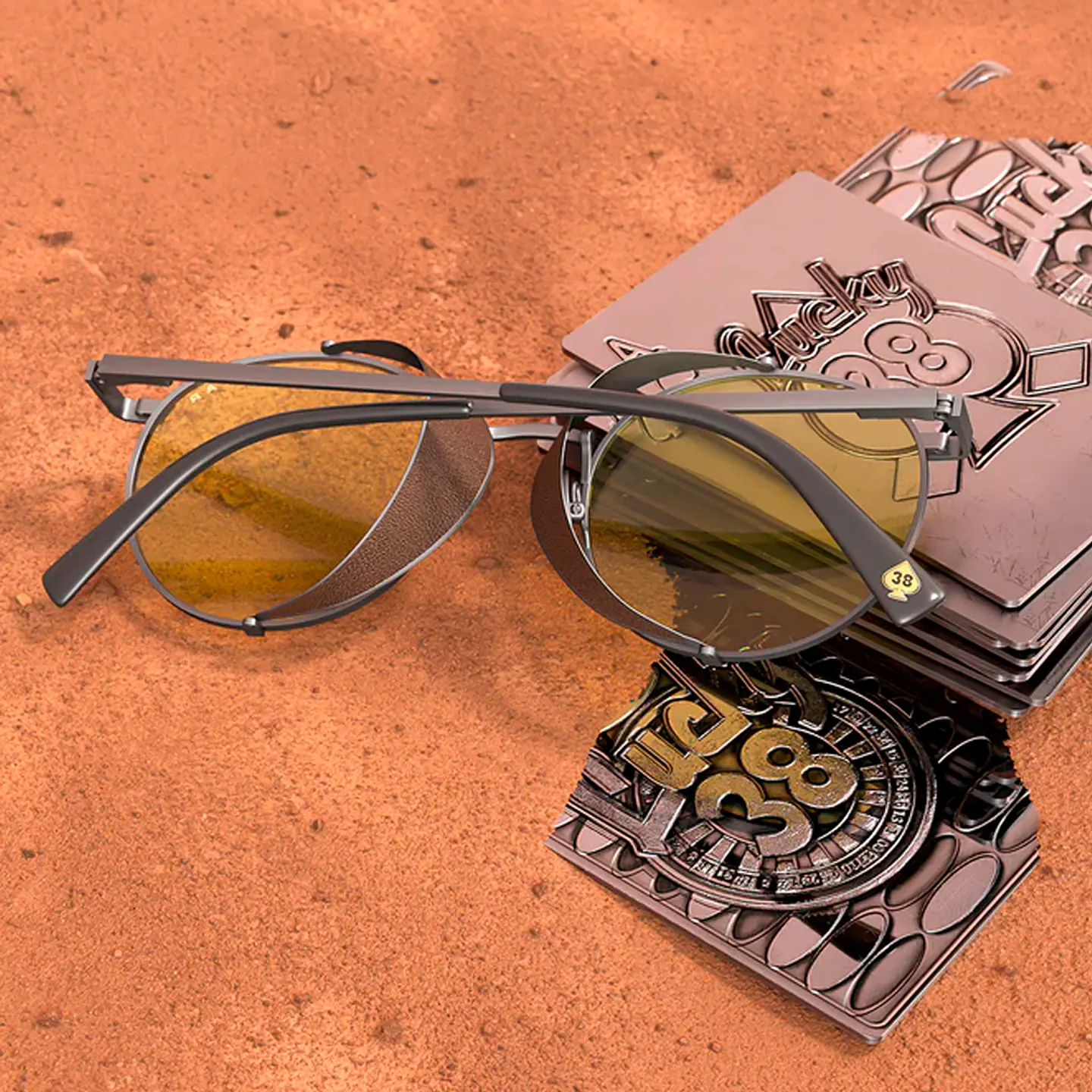 Fallout Lucky 38 New Vegas Alloy Amber Bundle 7