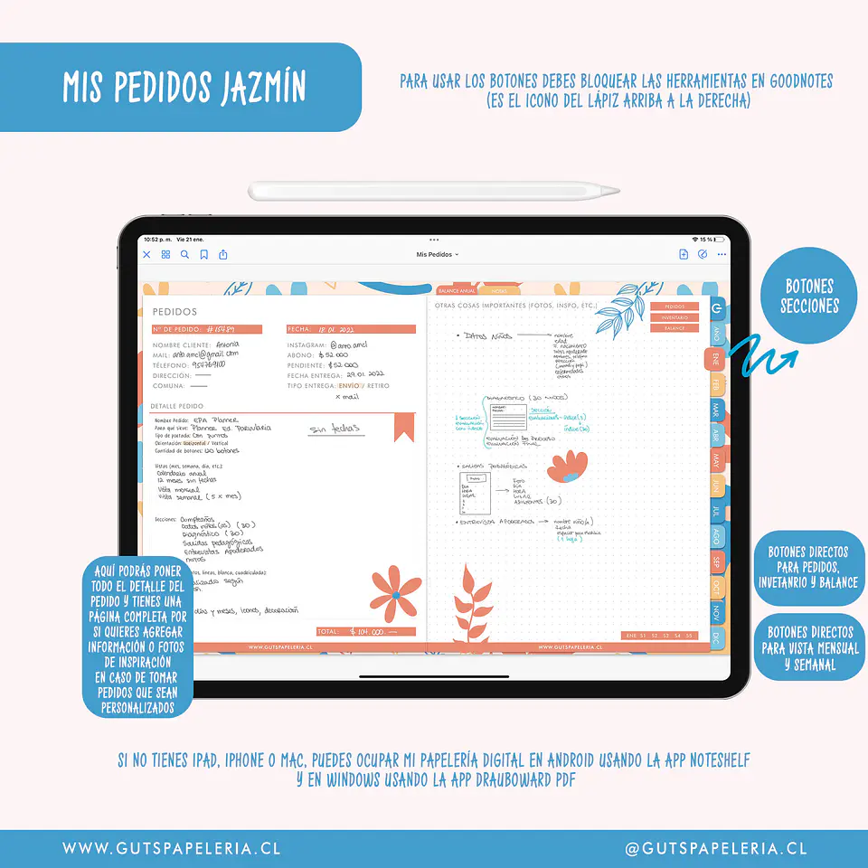 Planner Emprendedora - Mis Pedidos Sin Fechas 9