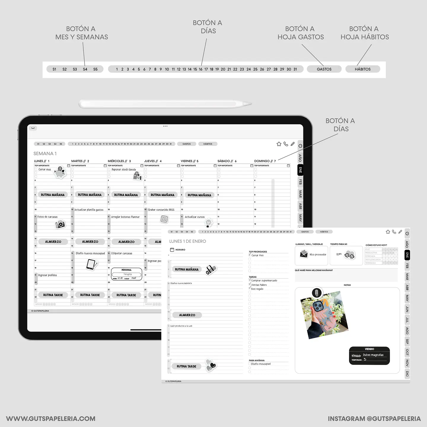 Planner Black Horizontal 4