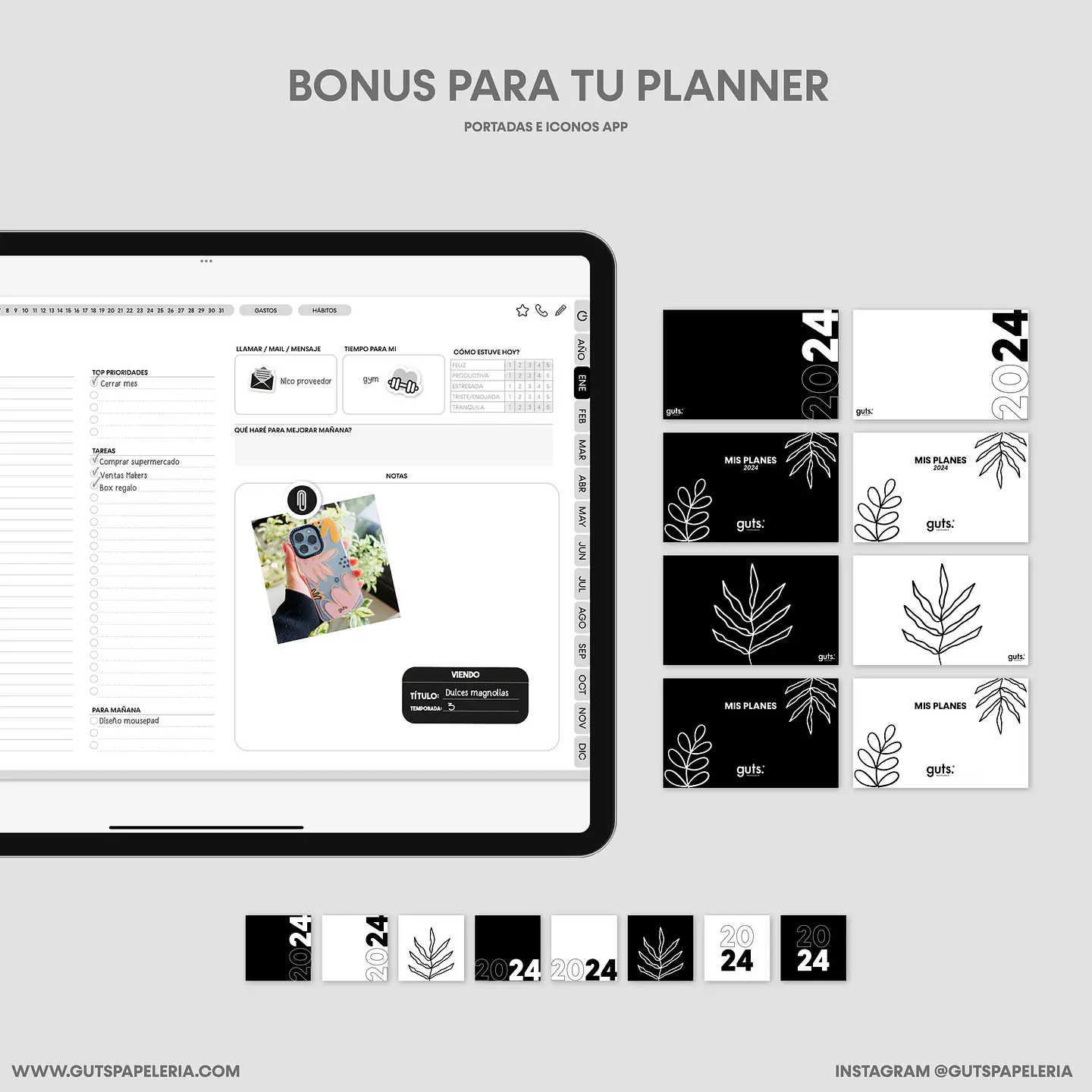 Planner Black Horizontal 6