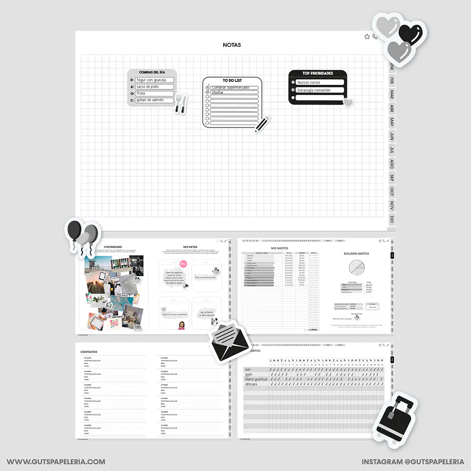 Planner Black Horizontal 7