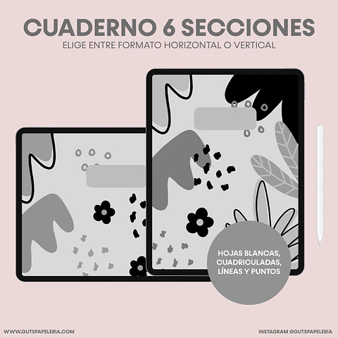 Nuevo Cuaderno 6 secciones Black
