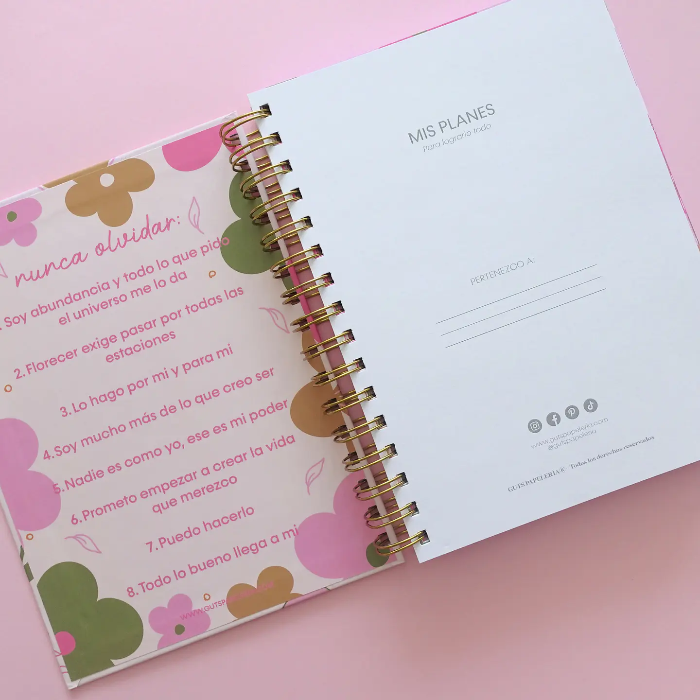 Planner Sin Fechas - Flores Silvestres 3