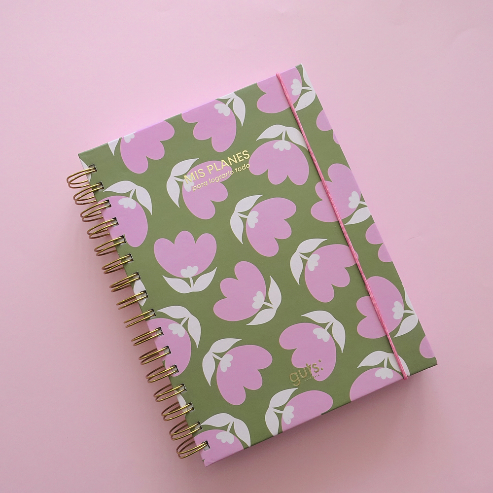 Planner Sin Fechas - Tulipán Verde