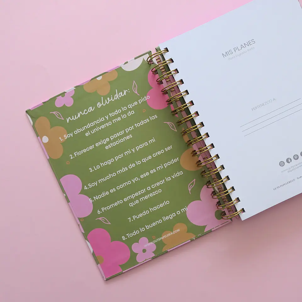 Planner Sin Fechas - Tulipán Verde 4