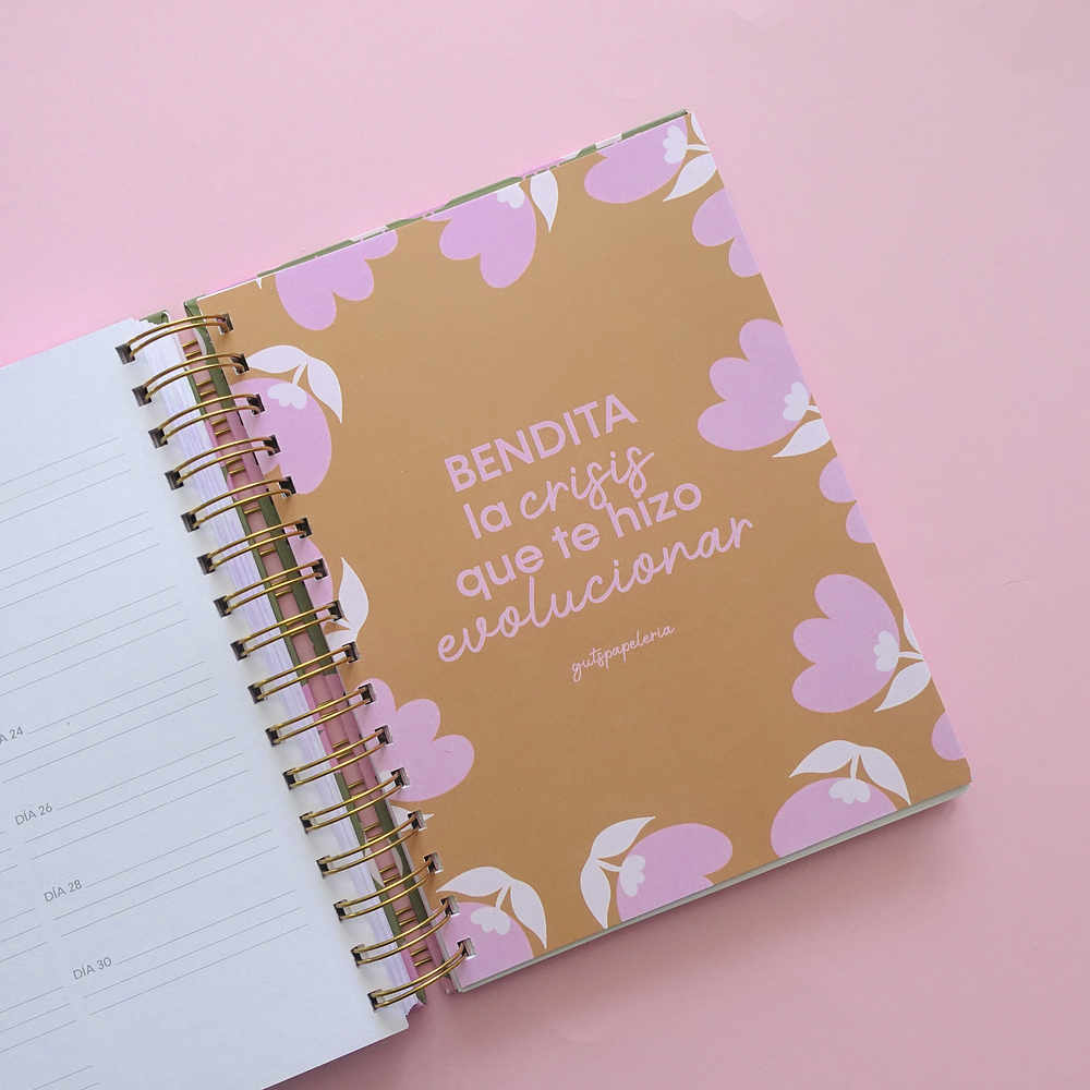 Planner Sin Fechas - Tulipán Verde