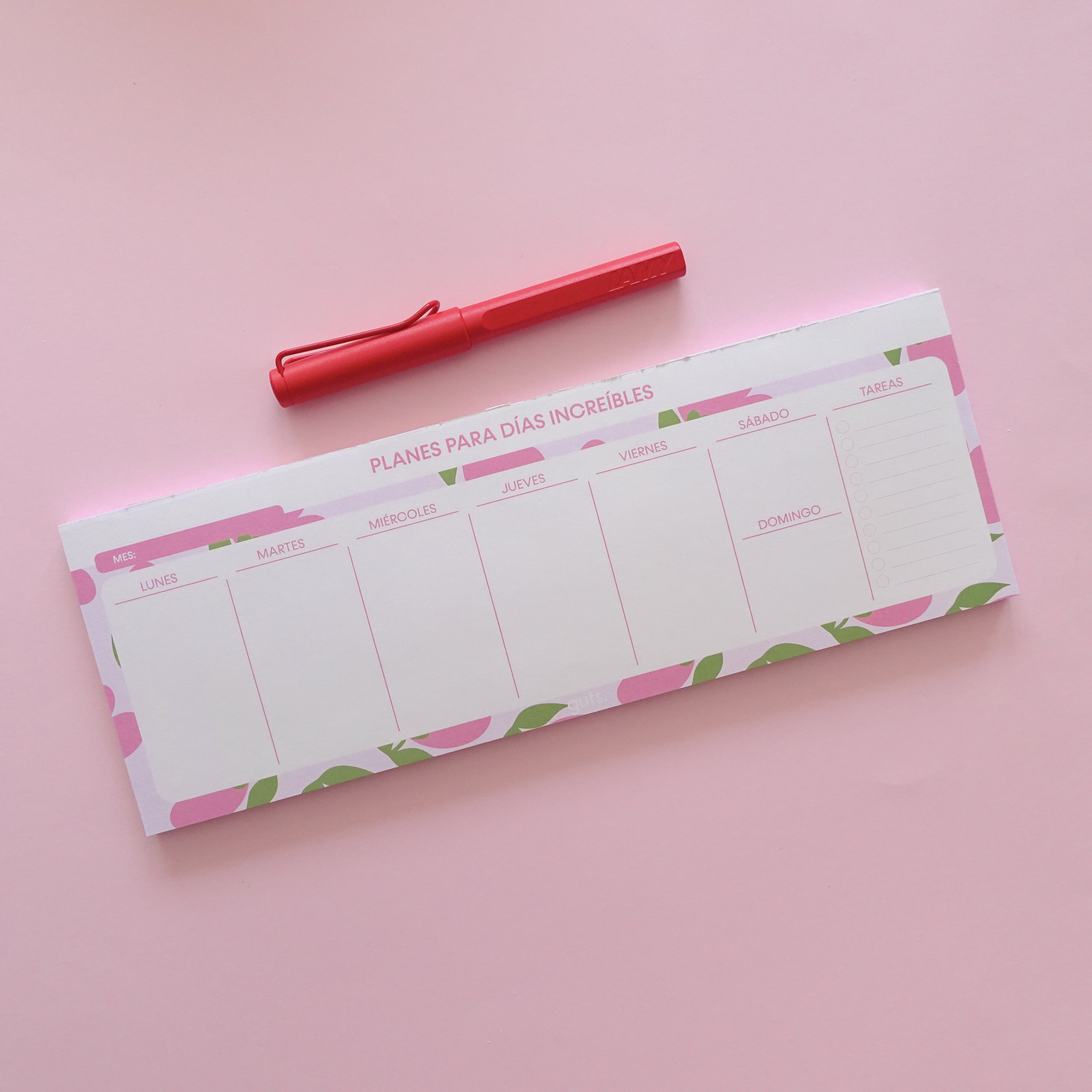 Planner Semanal Tulipán Rosa