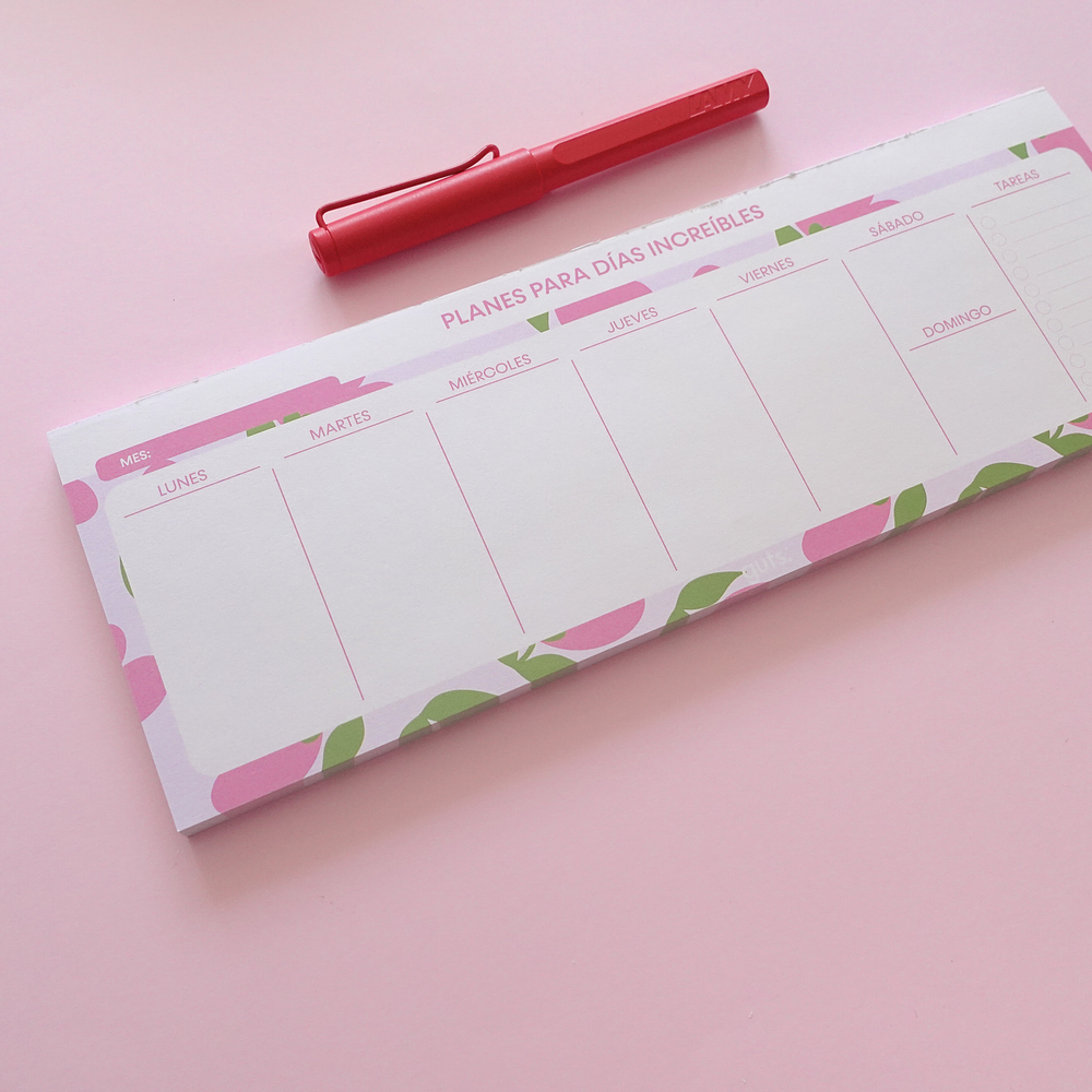 Planner Semanal Tulipán Rosa