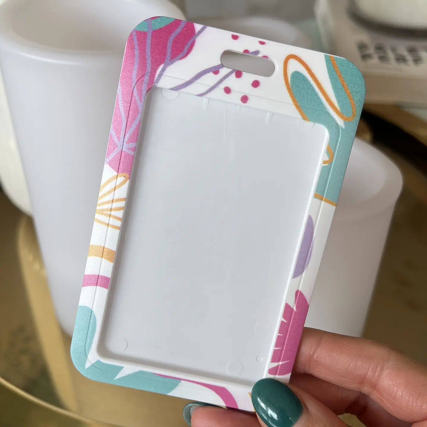 Porta Credencial Rose 2