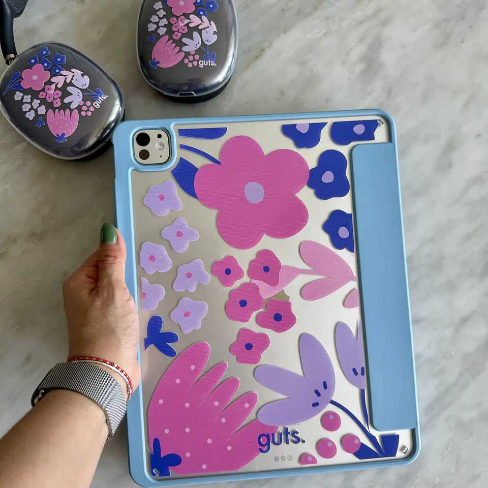Carcasa iPad Moon Flower Azul 2