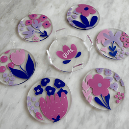 Set 6 Posavasos Moon Flower