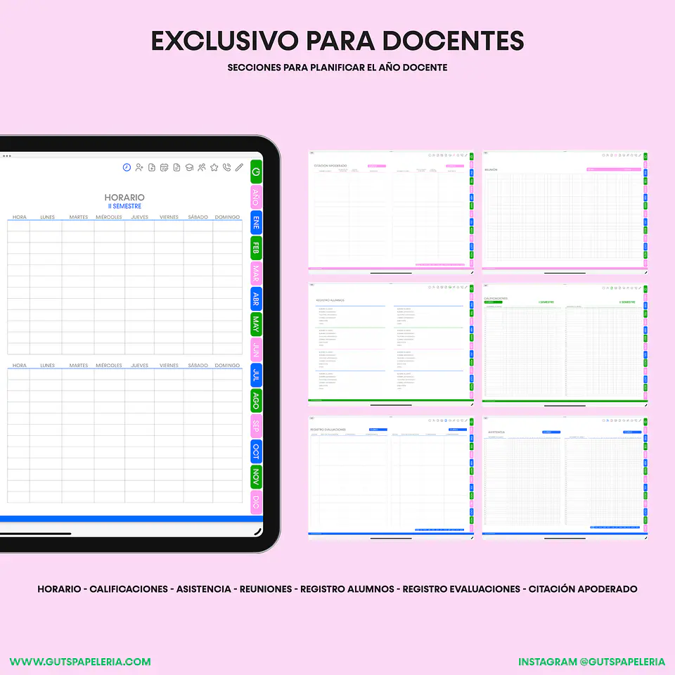 Planner Docente Bluebell 6
