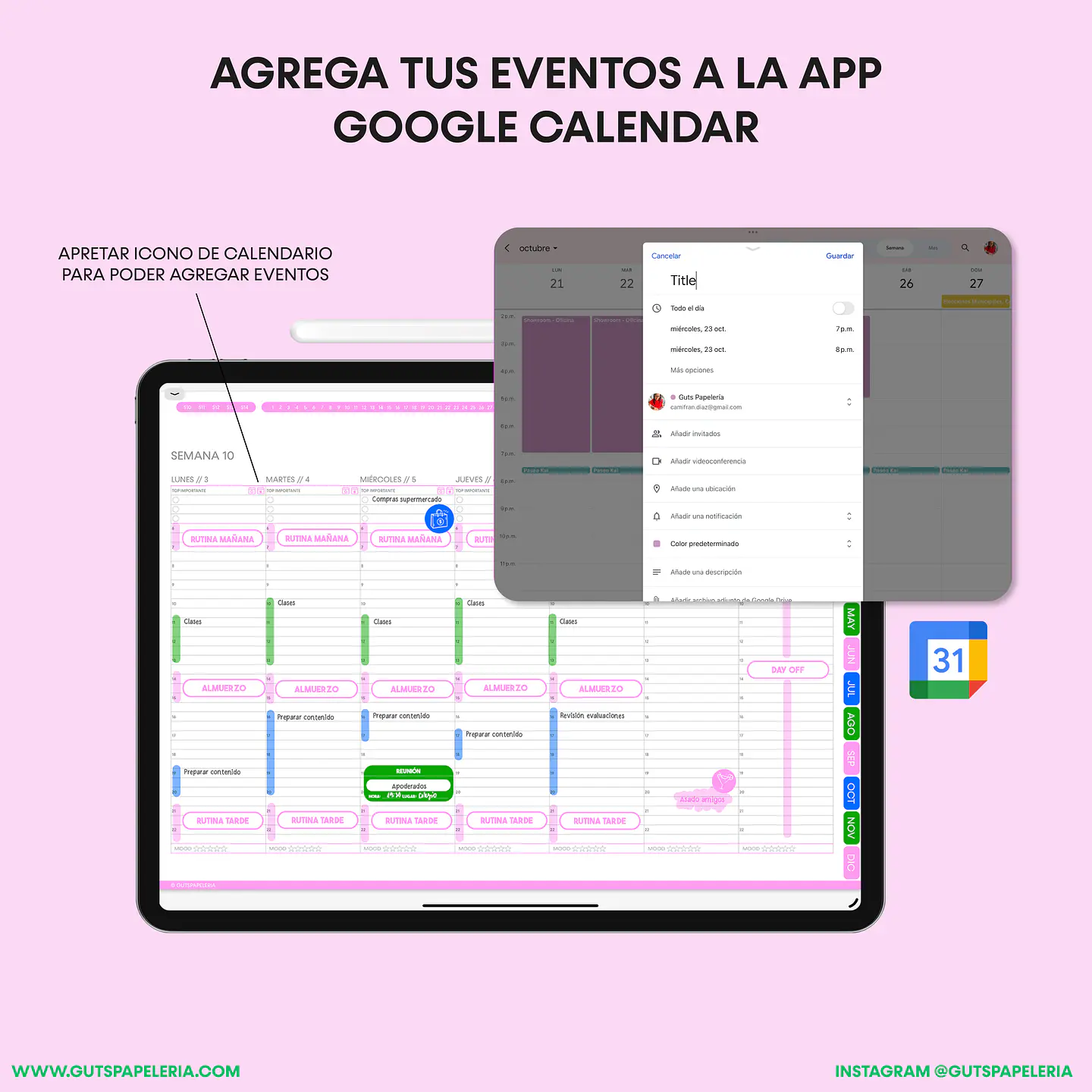 Planner Docente Bluebell 10